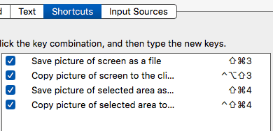 mac shortcuts for screenshot